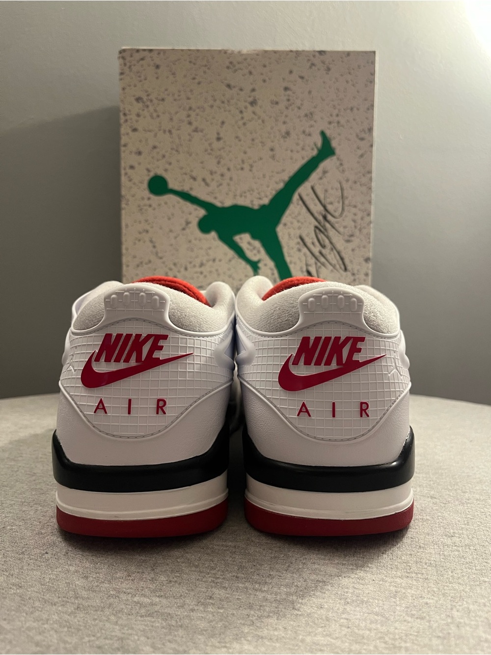 Nike Air Jordan 4 RM White Varsity Fire Red Black Mens Shoe Size 11.5 FQ7939-102 - Picture 6 of 12
